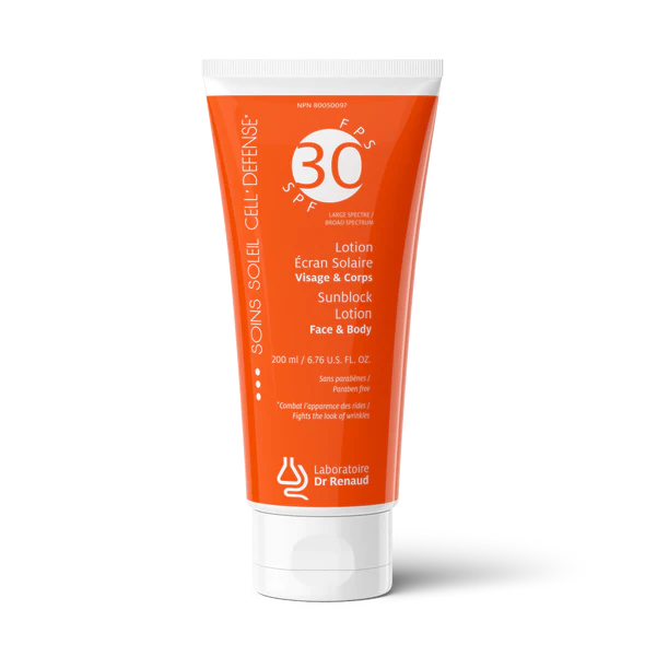 cell'defense sunblock lotion spf 30 broad spectrum face & body
